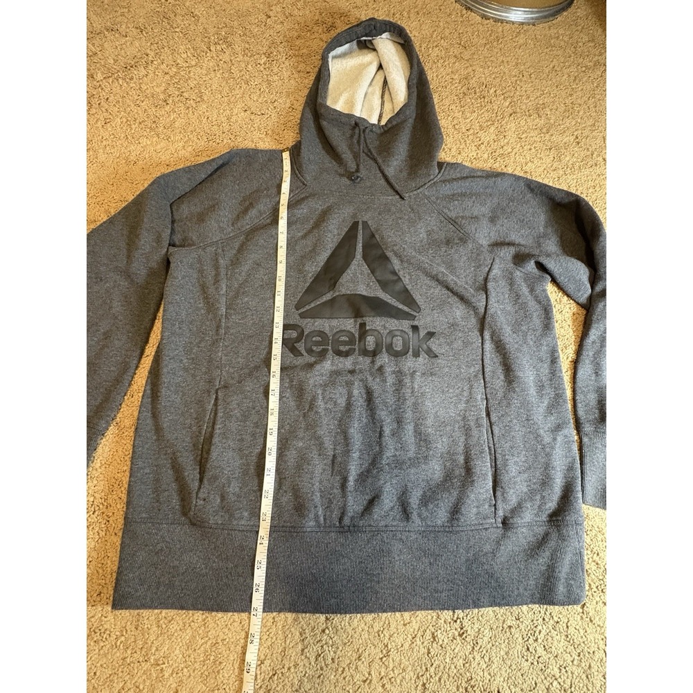 Reebok Hoodie Men Size XL Gray‎ Snap Slash Pockets - Picture 6 of 6